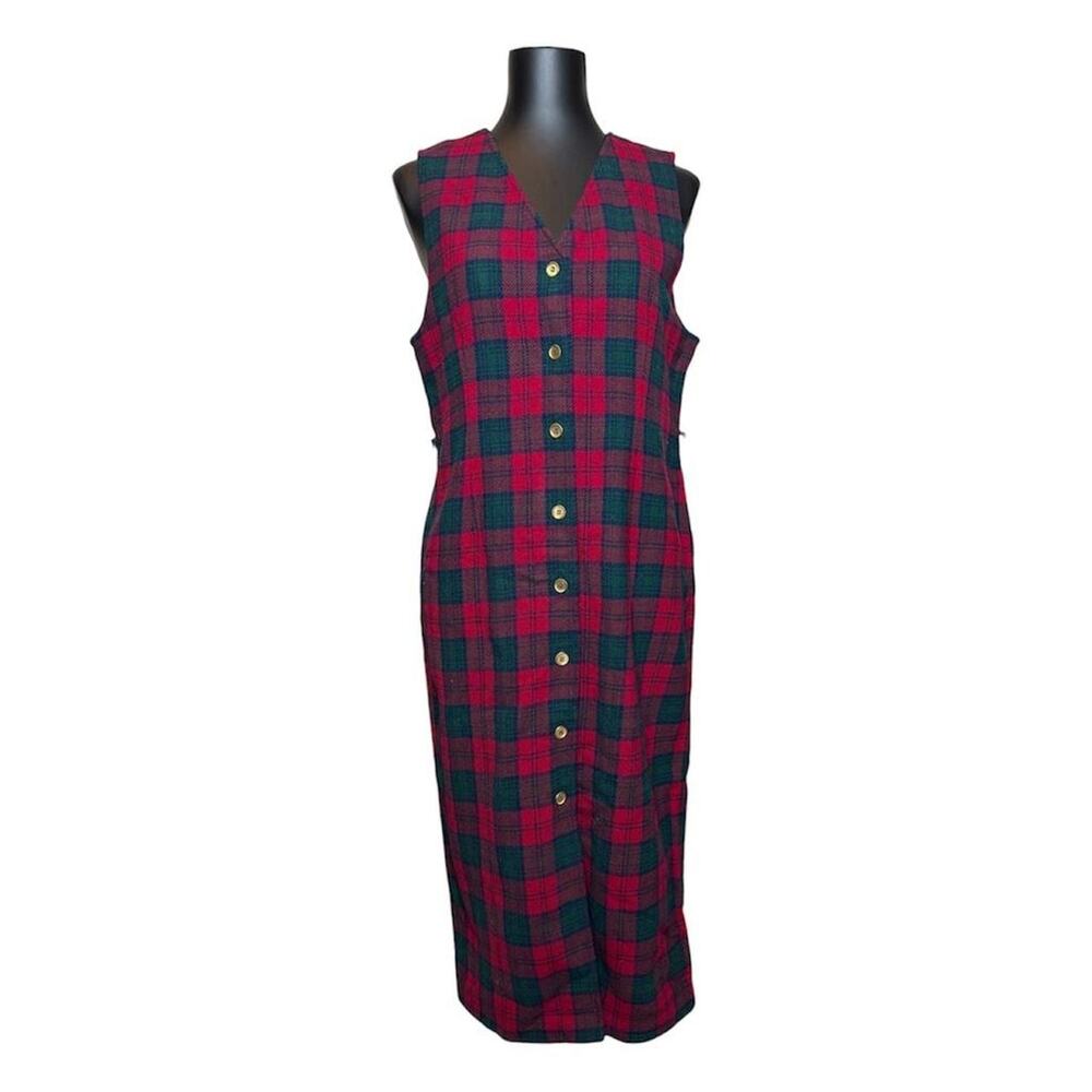 Pendleton sleeveless vintage plaid button up